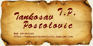 Tankosav Postolović vizit kartica